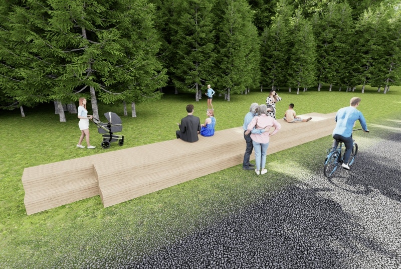 Parkbänk Promenade - bild 3