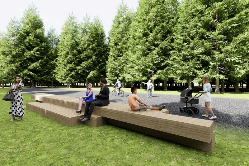 Parkbänk Promenade - bild 4