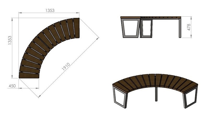 Parkbänk Kurna - bild 5