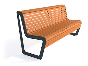 Parkbänk Koidu med ryggstöd - bild 1