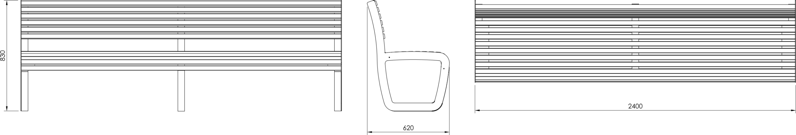 Parkbänk Trolla 2.4