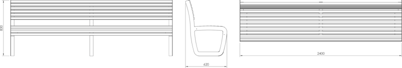 Parkbänk Trolla 2.4