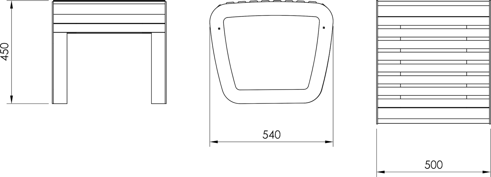 Parkbänk Tori 0.5