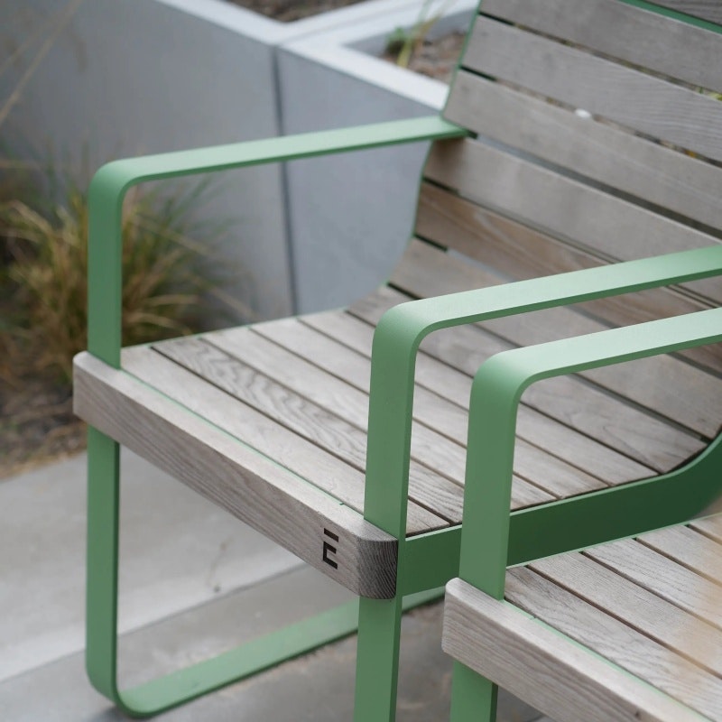 Parkbänk PIRITA med armstöd (0,67 m) - bild 5