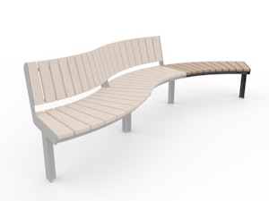 Parkbänk KADRIORG böjd (1,25 m) - bild 1