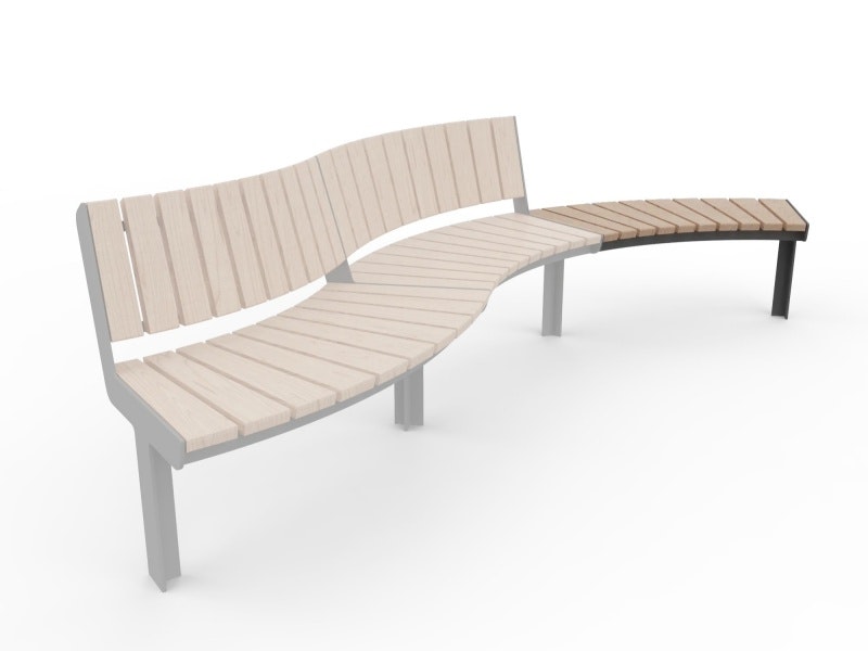 Parkbänk KADRIORG böjd (1,25 m)