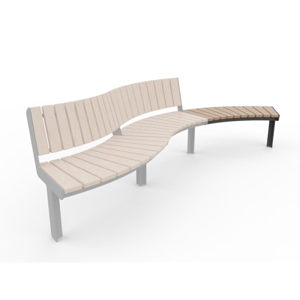 Parkbänk KADRIORG böjd (1,25 m)