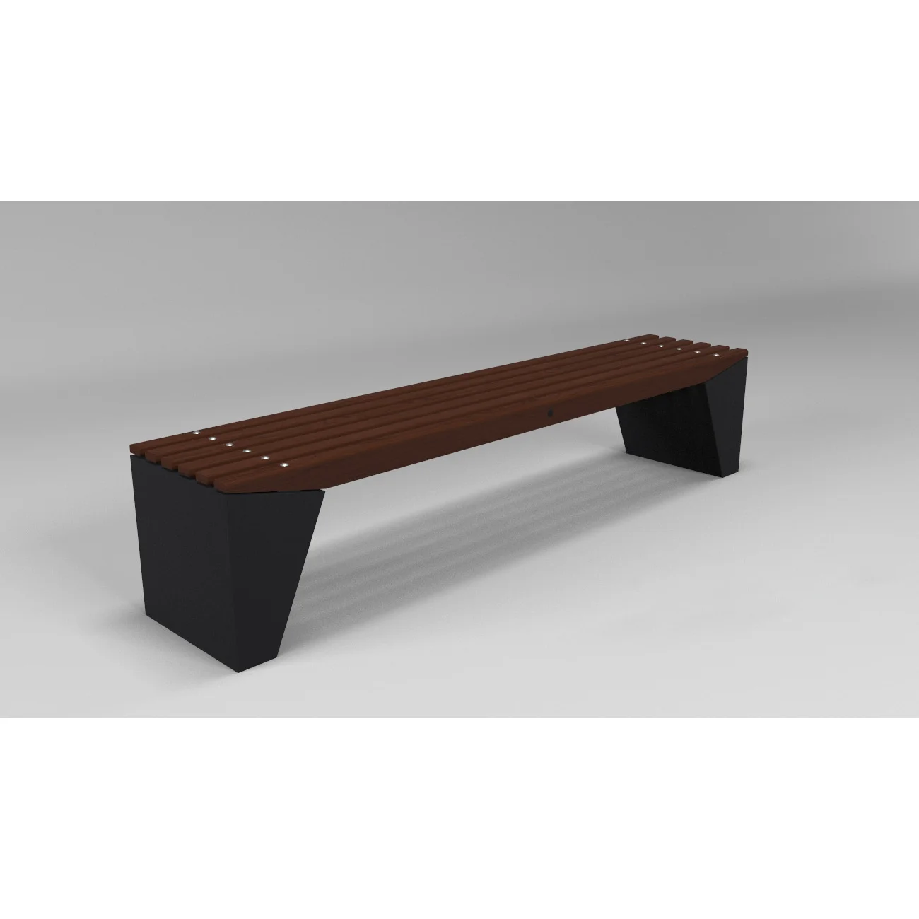 Parkbänk på betongben Kunda