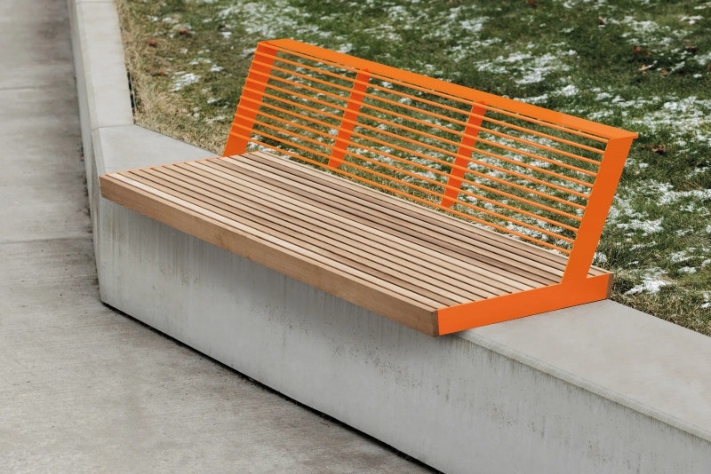 Väggbänk PAE med ryggstöd 180 cm