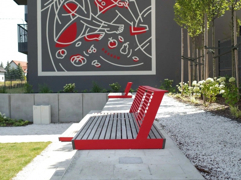 Väggbänk PAE med ryggstöd 180 cm - bild 4