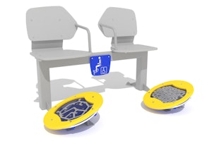 Seniorredskap Double bench with psychomotor discs - bild 1