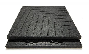 Mönstrad gummiplatta röd/svart 30 mm (m2) - bild 2