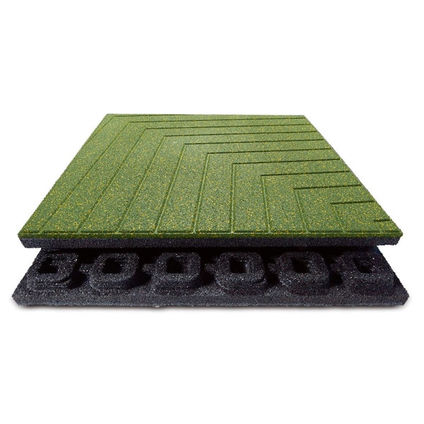Mönstrad gummiplatta grön/blå/grå 70 mm (m2)