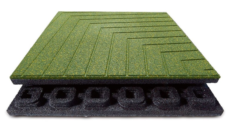 Mönstrad gummiplatta grön/blå/grå 60 mm (m2) - bild 2