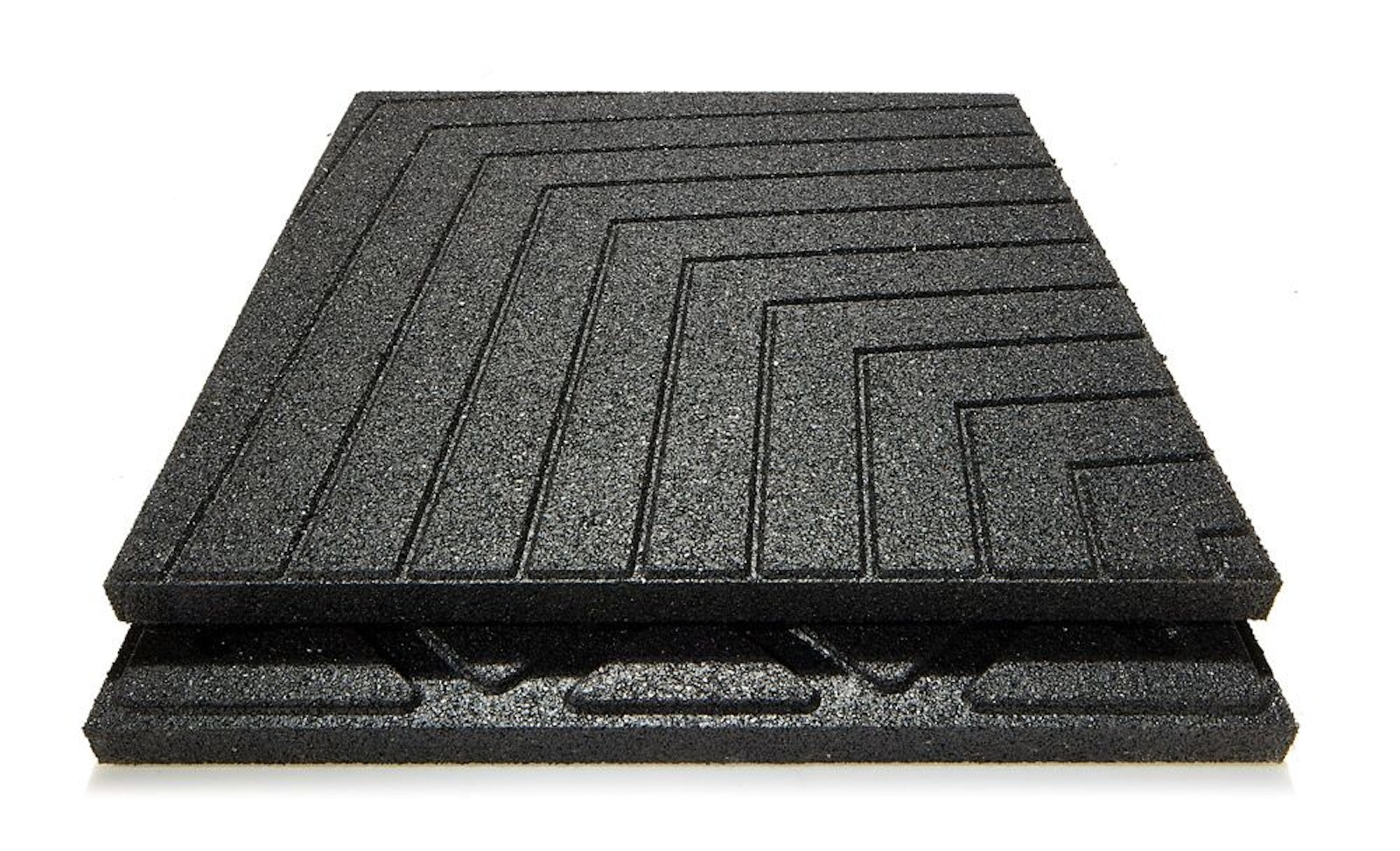 Mönstrad gummiplatta röd/svart 90 mm (m2)