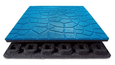 Mönstrad gummiplatta Sprucken jord (m2)