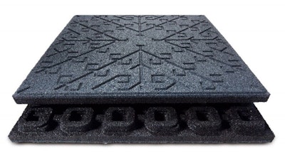 Mönstrad gummiplatta Solträd (m2)