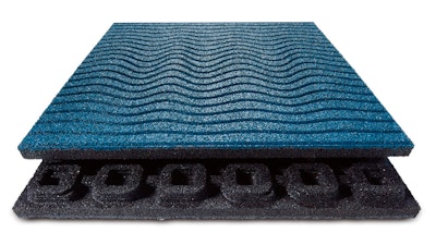 Mönstrad gummiplatta Vågtegel (m2)