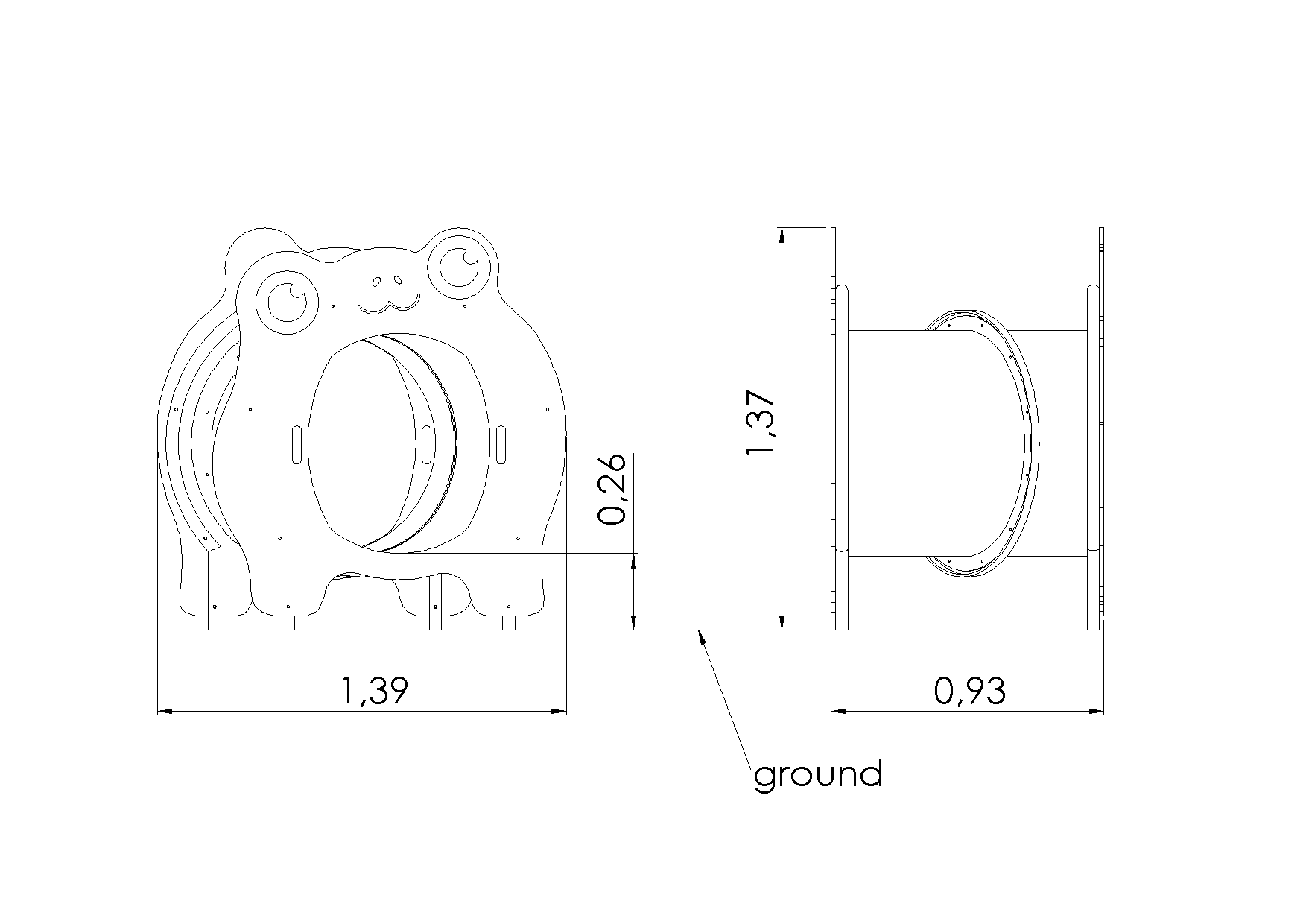 Klätterställning Tunnel FROGGY Mini