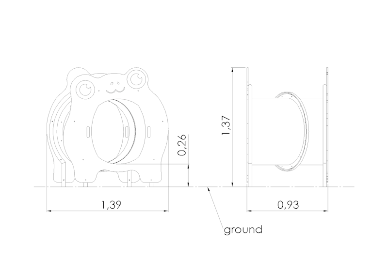 Klätterställning Tunnel FROGGY Mini
