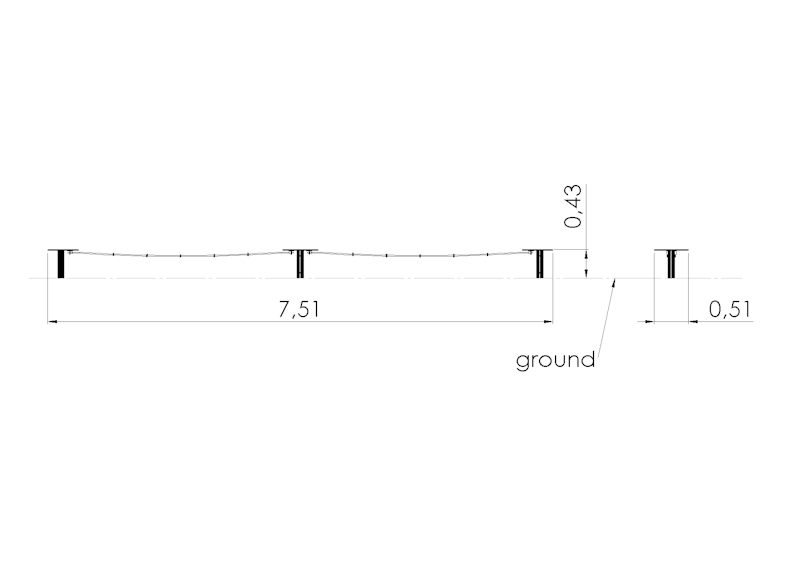Balansredskap Slackline 3+3m - bild 2