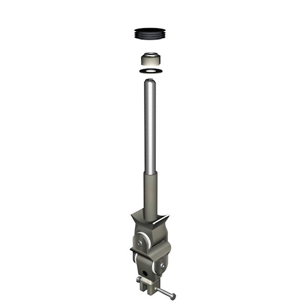 Swing suspension with univ. Joints horizontal mount