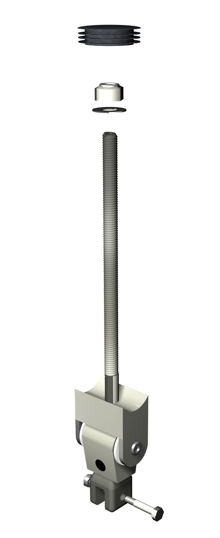 Swing fittiing with threaded rod