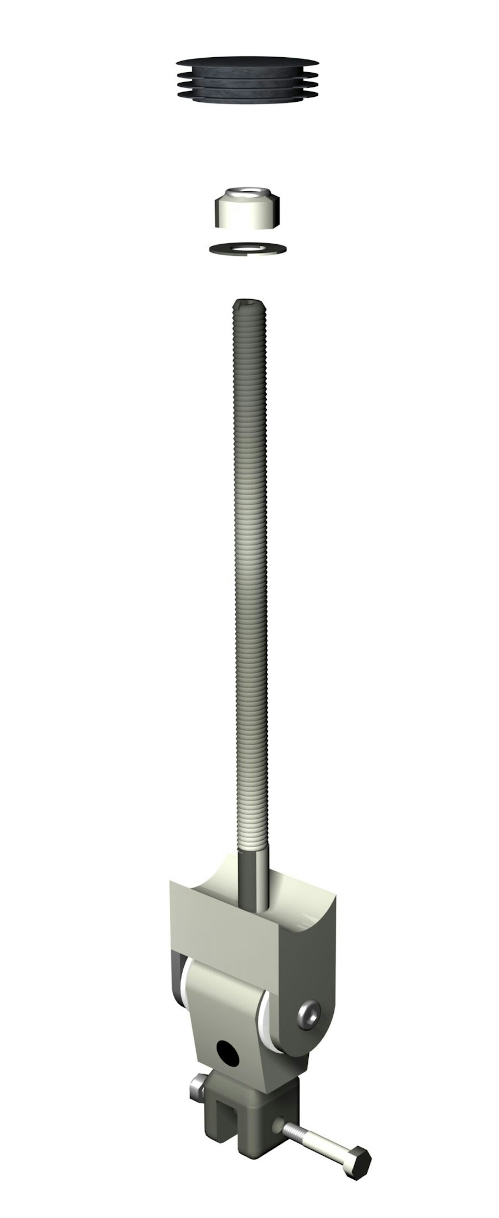 Swing fittiing with threaded rod