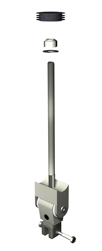 Swing fittiing with threaded rod