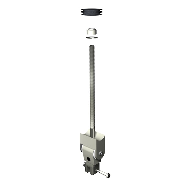 Swing fittiing with threaded rod