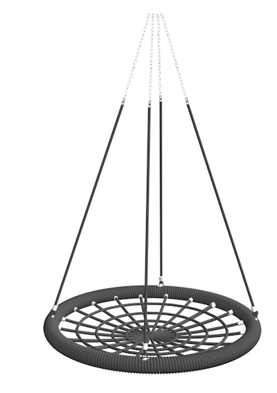 Bird nest swing Ø120 cm. Black. 4-point suspension.