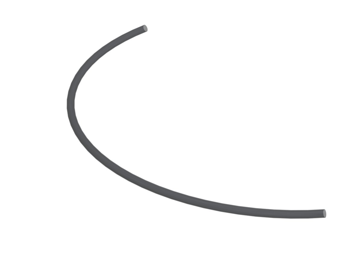 Black plastic tube cover for chain, pr. m