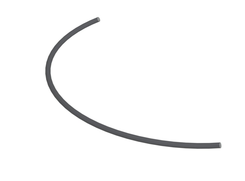 Black plastic tube cover for chain, pr. m