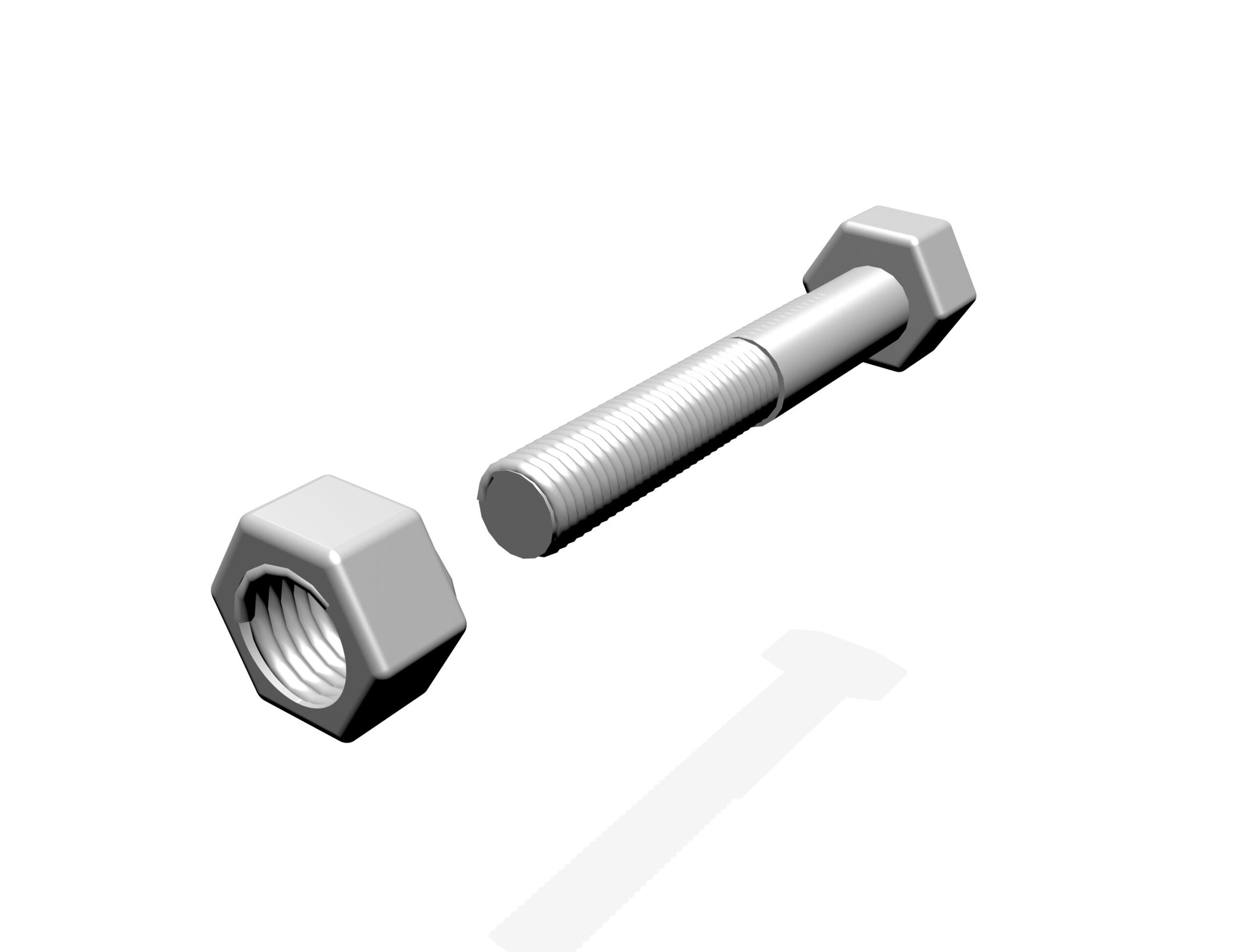 Bolt for counterhold incl. M20 lock nut