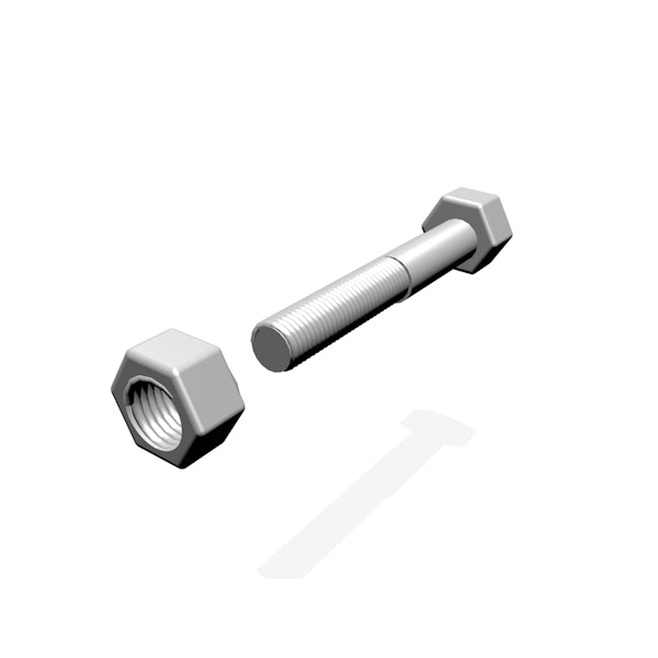 Bolt for counterhold incl. M20 lock nut