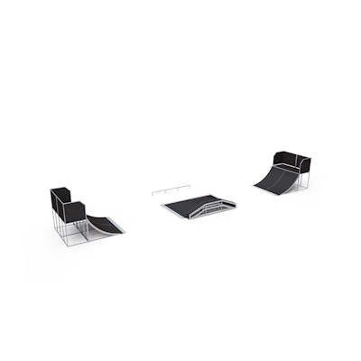 Skateparkset Aten 1,5 m
