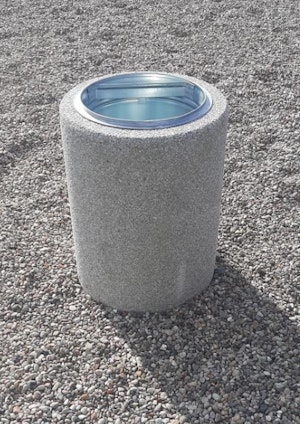 Concrete trash bin 07
