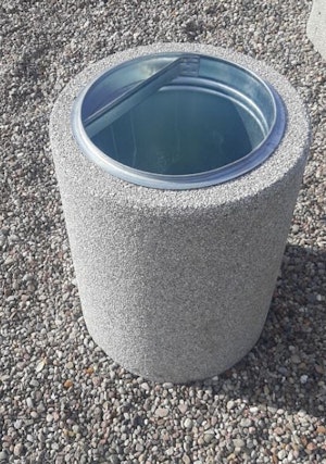 Concrete trash bin 07