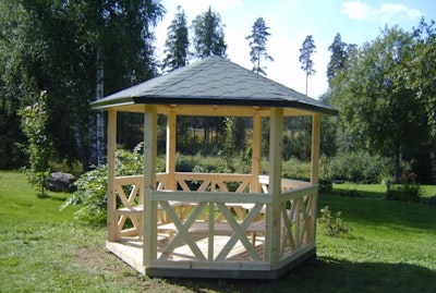 Paviljong Astrid 6 m2 Sexkant