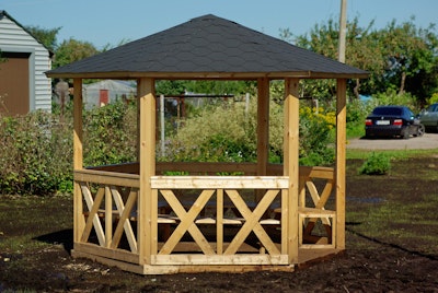 Paviljong Maja 6 m2 Sexkant Målad