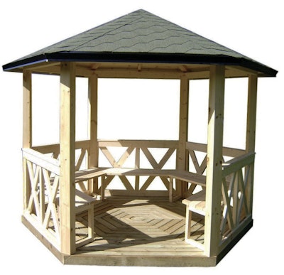 Paviljong Olivia 9,5 m2 Sexkant