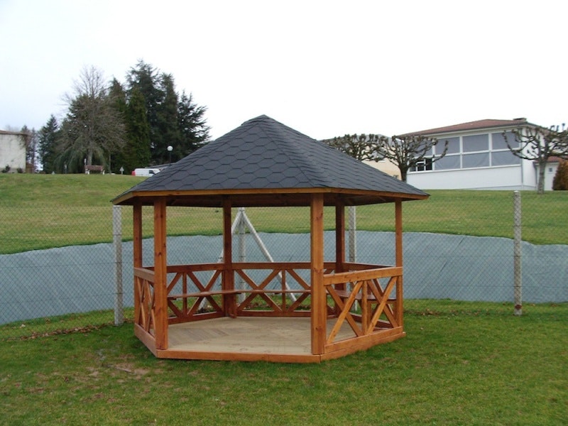 Paviljong Alva 9,5 m2 Sexkant Målad