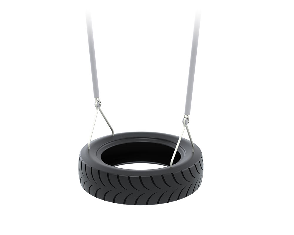 3D-rendering av däckgungssitsen Steel med gummibelagda kedjor