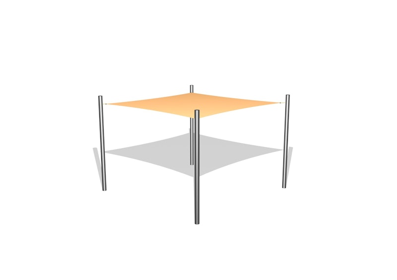 1 Solsegel / 4 stålben 3x3 - bild 2