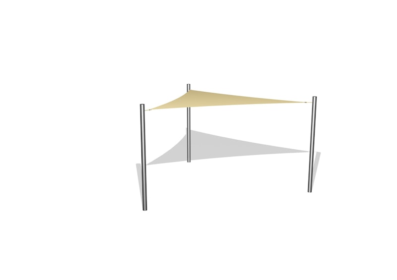 1 Solsegel / 3 stålben 3,6x3,6x3,6 - bild 2