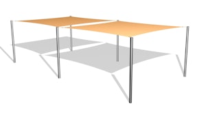 2 Solsegel / 6 stålben 3,6x3,6 - bild 2