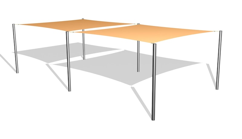 2 Solsegel / 6 stålben 3,6x3,6 - bild 2