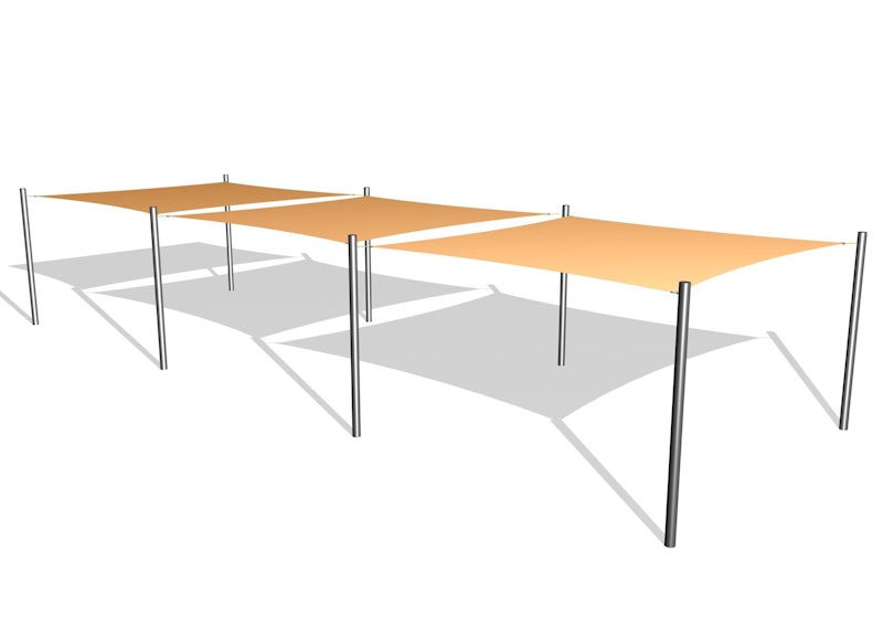 3 Solsegel / 8 stålben 3,6x3,6 - bild 2