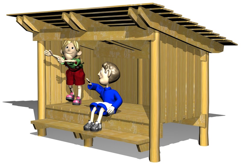 Vindskydd m bänkar - bild 7