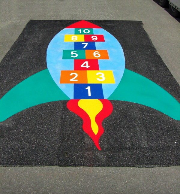 Decomark Asfaltspel Raket